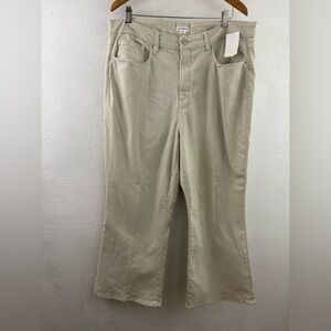 Good American beige wide-leg jeans size 20